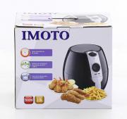 Lote 3 - IMOTO, FRITADEIRA SEM ÓLEOS - Novo dentro de embalagem original. Potência de 1500W. Capacidade 2.5L. Fritadeira com caracteristicas semelhantes está venda por € 320 (R$ 1.199,83). Com relógio, sistema de controle de temperatura de 80º C a 200º C. Fácil limpeza e para utilização diária. Nota: consultar valor indicativo em ttps://www.zoom.com.br/fritadeira/fritadeira-eletrica-sem-oleo-philips-walita-air-fryer?__zaf_=sem-oleo||_o:11