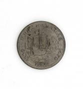 Lote 857 - Moeda de 100 Escudos da República Portguesa, do ano 1989 - Ilhas Canárias (1336 - 1479), com 3,3 cm de diâmetro. Moeda em Cuproníquel. Nota: Bela, moeda não circulou.