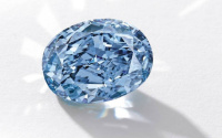 LEiLÃO ONLiNE de DIAMANTE AZUL em TALHE OVAL com 0.55ct... : Termina Sábado 8 de Junho entre 21h30 e as 23h30