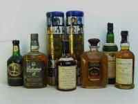 Lote 23 - 8 garrafas de Whisky, garrafa de Bunnahabhain Single Malt 12 Anos, garrafa de Glen Turner Privilege Rare Pure Malt 15 Anos, garrafa de Ballantine´s Gold Seal 12 Anos, garrafa de Usquaebach Reserve Blended Sctch Whisky, garrafa de Usquaebach Pure