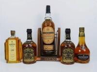 Lote 52 - 5 garrafas de Whisky, garrafa de Knockando 1976 Pure Single Malt Justerini & Brooks Ltd., garrafa de James Martin´s Fine & Rare 20 Anos, 2 garrafas de Chivas Regal 12 Anos e garrafa de Glengoyne Single Highland Malt 17 Anos, Nota: garrafas prove