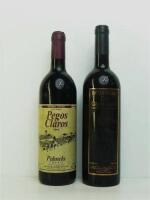 Lote 100 - 12 garrafas de Vinho Tinto, 10 garrafas de Pegos Claros Palmela de 1995 e 2 garrafas de Bombeira do Guadiana Reserva de 2003, Nota: garrafas provenientes de uma garrafeira particular onde estavam armazenadas com todas as condições necessárias 