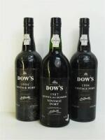 Lote 198 - 3 garrafas de vinho do Porto DOW´S, 2 garrafas Vintage de 1994 e 1 garrafa Vintage de 1987 Quinta do Bomfim, Nota: garrafas provenientes de uma garrafeira particular onde estavam armazenadas com todas as condições necessárias ao seu perfeito 