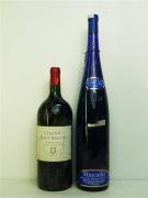 Lote 362 - 2 garrafas magnum 1,5lt de vinho Francês, garrafa de CHATEAU HAUT - Breton - Bordeaux de 1995 e garrafa de Muscadet - BLUE de 1998, para colecionador, PVP Estimado 200€