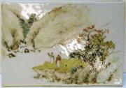 Lote 1450361 - Placa de porcelana chinesa, pintada à mão, China, finais do séc XIX (ORIGINAL), motivo "Paisagens Orientais Exóticas", com 11x16cm. NOTA: bela peça de coleccionismo em razoável estado de conservação (ligeiro esbeiçamento do lado esquerdo, pouco visível). 