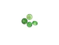 Lote 11 - Conjunto de 4 tsavorites verdes com 1,8 mm.