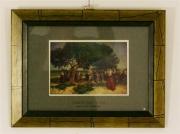 Lote 1480063 - Reprodução sobre papel de Carlos Reis "A feira", Museu de Arte Contemporânea, com moldura, 28x36,5 cm, em bom estado de conservação
