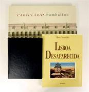 Lote 1480200 - Lote de 3 livros, "Cartulário Pombalino", Departamento de Património Cultural - Arquivo Municipal de Lisboa, "Lisboa Pombalina e o Iluminismo", José Augusto França e "Lisboa Desaparecida", Marina Tavares Dias, usado