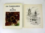 Lote 1480280 - Lote composto por livro "Os carrilhões de Mafra" Palácio Nacional de Mafra e Litografia do Convento de Mafra, assinado, 30x23 cm