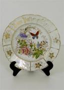 Lote 1480160 - Prato antigo de porcelana Jaeger & Co, Marktredwitz, Bavaria, Germany, 24,5 cm diâmetro, usado