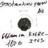 Lote 89 - Moeda romana CONSTANTINO MAGNO cunhada em 336 variante CONSTANTI-NVS MAX AVG GLOR-I A EXERC-ITVS) em estado BELA. Moeda quase com 2000 anos digna de estar num museu dada a sua perfeição e raridade. Valor pelo catálogo Roman Coins and Values de D - 2