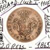 Lote 151 - Moeda de Bronze (35 mm), dificil neste estado, em BELA+, de D. Luiz I, AÇORES - 20 REIS de 1865 com um valor de catálogo de cerca de 110 euros.