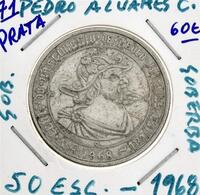 Lote 991 - Moeda de Prata de Pedro Alvares Cabral - 50 ESCUDOS - 1968 - em SOBERBA e com um valor de catálogo de cerca de 60 euros.