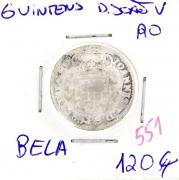 Lote 16 - Moeda de 6 Vinténs de D. João V – Valor de Catálogo (Moedas de Portugal 2013 de Reinaldo Silva) de 120€ - estado Bela (R0)