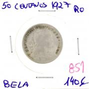 Lote 32 - Moeda de 50 centavos 1927 – Valor de Catálogo (Moedas de Portugal 2013 de Reinaldo Silva) de 140€ - estado Belo (R0)