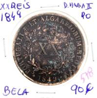 Lote 106 - Moeda de XX reis 1849 de D. Maria II – Valor de Catálogo (Moedas de Portugal 2013 de Reinaldo Silva) de 90€ - estado Bela (R0)