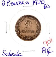 Lote 164 - Moeda de 2 Centavos de 1920 – Valor de Catálogo (Moedas de Portugal 2013 de Reinaldo Silva) de 8€ - estado Soberbo (R0)