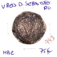 Lote 830 - V Reais de D. Sebastião – Valor de Catálogo (Alberto Gomes 2013) de 75€ - estado MBC (R0)