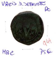 Lote 878 - V Reais de D. Sebastião – Valor de Catálogo (Alberto Gomes 2013) de 75€ - estado MBC (R0)