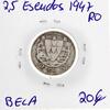 Lote 897 - Moeda de 2,Moeda de 5 Escudos 1947 - Valor de Catálogo (Moedas de Portugal 2013 de Reinaldo Silva) de 20€ - estado Belo (R0) - 2