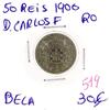 Lote 898 - Moeda de 50 reis 1900 de D. Carlos I - Valor de Catálogo (Moedas de Portugal 2013 de Reinaldo Silva) de 30€ - estado Belo (R0) - 3