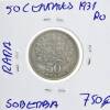 Lote 975 - Moeda de 50 centavos 1931 - Valor de Catálogo (Moedas de Portugal 2013 de Reinaldo Silva) de 750€ - estado Soberba, moeda raríssima assim neste estado (R0) - 2