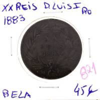 Lote 1004 - Moeda de X reis 1883 de D. Luis I – Valor de Catálogo (Moedas de Portugal 2013 de Reinaldo Silva) de 45€ - estado Belo (R0)