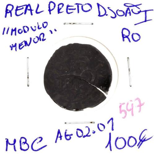 Lote 1018 - Real Preto de D. João I, “módulo menor” com a referência AG 02.01 – Valor de Catálogo (Alberto Gomes de 2013) de 100€ - estado MBC (R0)