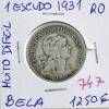 Lote 1023 - Moeda de 1 Escudo 1931 - Valor de Catálogo (Moedas de Portugal 2013 de Reinaldo Silva) de 1250€ - estado Belo, moeda muito dificil (R0) - 3