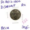 Lote 1042 - Moeda de 50 reis 1900 de D. Carlos I - Valor de Catálogo (Moedas de Portugal 2013 de Reinaldo Silva) de 30€ - estado Belo (R0)