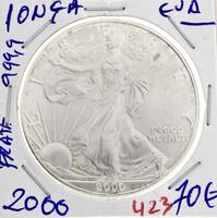 Lote 1067 - Moeda de 1 ONÇA (ONE DOLLAR) EUA 2000 de prata pura (999,9) com valor 2014 Standard Catalogo of World Coins de S. George de 70€