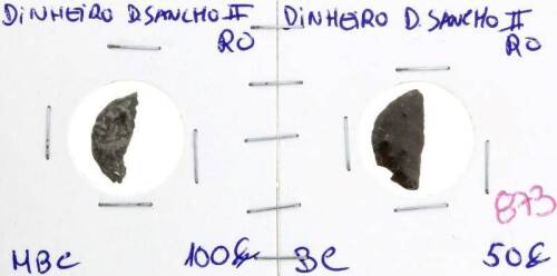 Lote 1088 - Conjunto de dois Dinheiros de D. Sancho II – Valor de Catálogo (Alberto Gomes 2013) de 150€ - estado MBC e BC (R0)