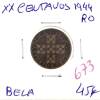 Lote 1089 - XX Centavos 1944 - Valor de Catálogo (Moedas de Portugal 2013 de Reinaldo Silva) de 45€ - estado Belo (R0)