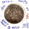 Lote 1112 - Moeda RARA e VALIOSA de PATACO D. MARIA II 1834 em estado QUASE BELA com valor pelo catálogo Moedas de Portugal de Reinaldo Silva de 400€ em BELA. Excelente investimento. (M0) - 2