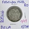 Lote 1119 - Moeda de 1 Escudo 1928 - Valor de Catálogo (Moedas de Portugal 2013 de Reinaldo Silva) de 150€ - estado Belo (R0)