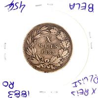 Lote 1172 - Moeda de X reis de 1883 de D. Luis I – Valor de Catálogo (Moedas de Portugal 2013 de Reinaldo Silva) de 45€ - estado Belo (R0)