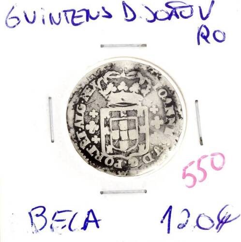 Lote 1180 - Moeda de 6 Vinténs de D. João V – Valor de Catálogo (Moedas de Portugal 2013 de Reinaldo Silva) de 120€ - estado Bela (R0)