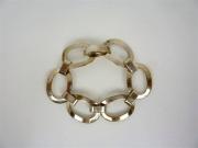 Lote 1500080 - Pulseira de prata, elos largos 21,8 gr, comprimento 18,5 cm, usado