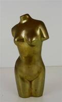 Lote 1500140 - Estatueta em bronze de tronco de mulher, altura 29 cm, usado, apresenta falhas