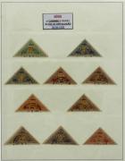 Lote 384 - Colecção completa de selos de Porte Franco c/sobrecarga e carimbos de favor da época 8/9/1928, Moçambique 10 valores.