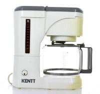 Lote 15 - Máquina de café de filtro marca Kentt, modelo CM-981, 750W, cor branco e cinza, com 30x16x26 cm, máquina usada