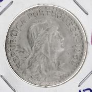 Lote 20 - Moeda de 1$00 da República Portuguesa em alpaca do ano de 1952. Notas: em BELA tem um valor de € 175