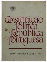 Lote 53 - Livro - Constituição Política da República Portuguesa. Editada pela Imprensa Nacional em 1971