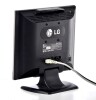 Lote 3633 - Monitor marca LG modelo 566LM com colunas de som embutidas. Com cabo de alimentação e cabo ligação ao computador. Base reclinável. Dim. 35x38cm. Nota: A funcionar - 2