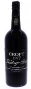 Lote 1940 - Garrafa de Vinho do Porto, Croft, Colheita 1977, Vintage Port, Engarrafado em: 1979, Croft & Cª, (750ml). Nota: À venda em site da especialidade €129,00 - http://www.garrafeiranacional.com/1977-croft-vintage-porto.html   