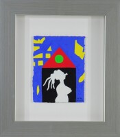 Lote 5077 - José de Guimarães - Original - Guache sobre papel marouflé (feito pelo artista), assinado, motivo da série "África/Brasil", com 17x22 cm (moldura prateada 46x41 cm, pequenas falhas). Obras de técnica semelhante atingem valores de venda nas lei