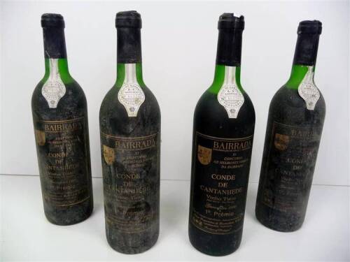 Lote 1600278 - Lote de 4 garrafas de Vinho Tinto, Conde de Cantanhede - Bairrada garrafeira de 1990 - 1º Prémio no XI concurso " Os melhores vinhos da Bairrada ", Nota: garrafas provenientes de uma garrafeira particular onde estavam armazenadas com todas 