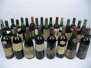 Lote 1600489 - Lote de 25 garrafas de vinho para coleccionadores, vinho de diversas marcas e anos, algumas garrafas com perdas e alguns rótulos danificados