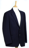 Lote 4576 - Blazer de homem azul escuro, marca Armani Collezioni, botões com o Logo da marca, Tamanho 54, Novo