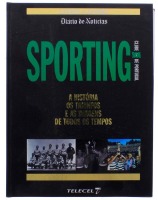 Lote 25 - Livro de Ouro, Sporting Clube de Portugal - A História, Os Triunfos e as Imagens de Todos os Tempos, Diário de Notícias, Telecel. Nota: sinais de uso